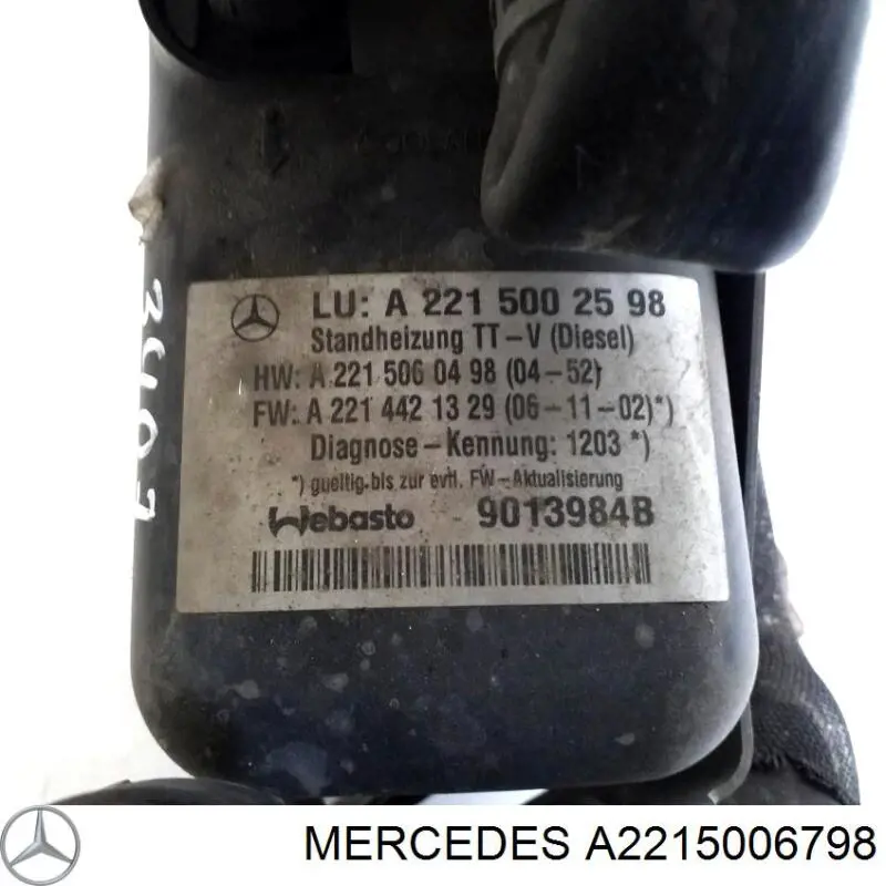 A2215006798 Mercedes Обігрівач автономний