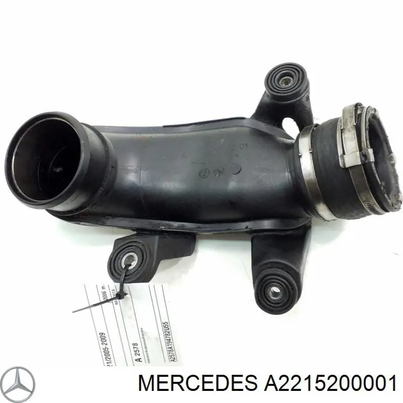A2215200001 Mercedes шланг/патрубок інтеркулера, правий