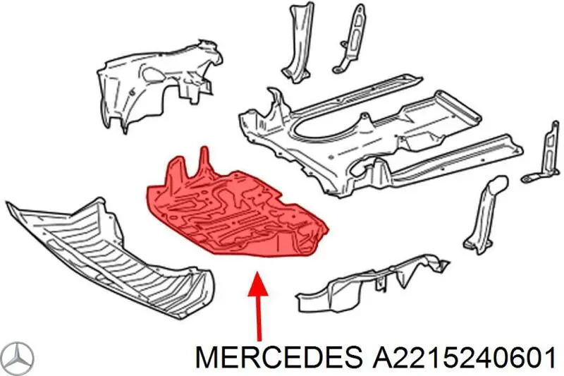 A2215241301 Mercedes захист двигуна, піддона (моторного відсіку)