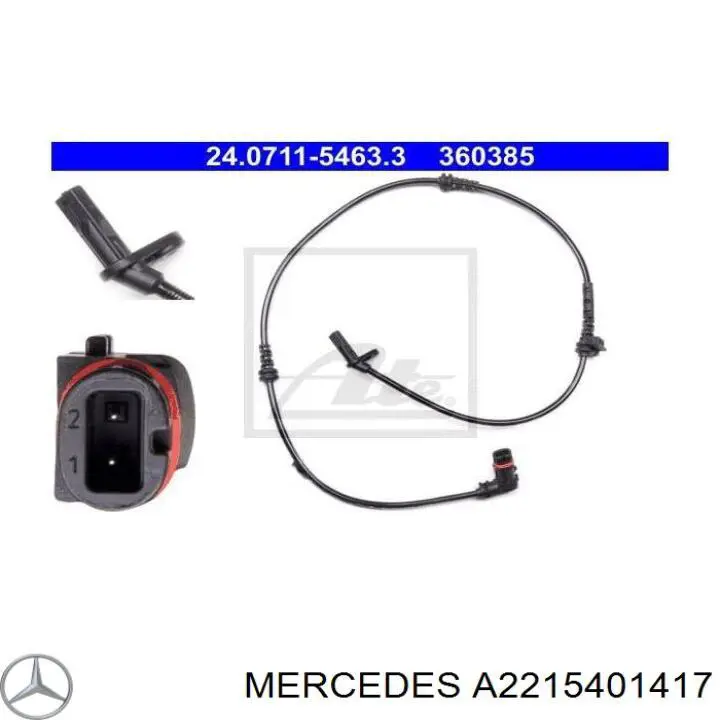 A2215401417 Mercedes датчик абс (abs передній)
