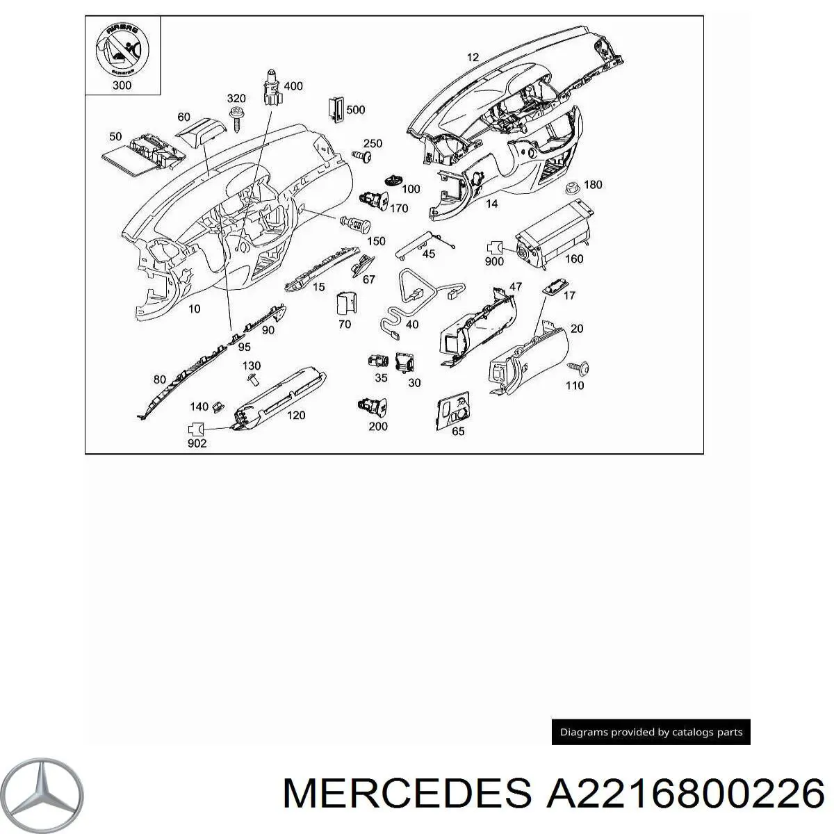  Mercedes A2216800126 ціна, від 9.97 USD