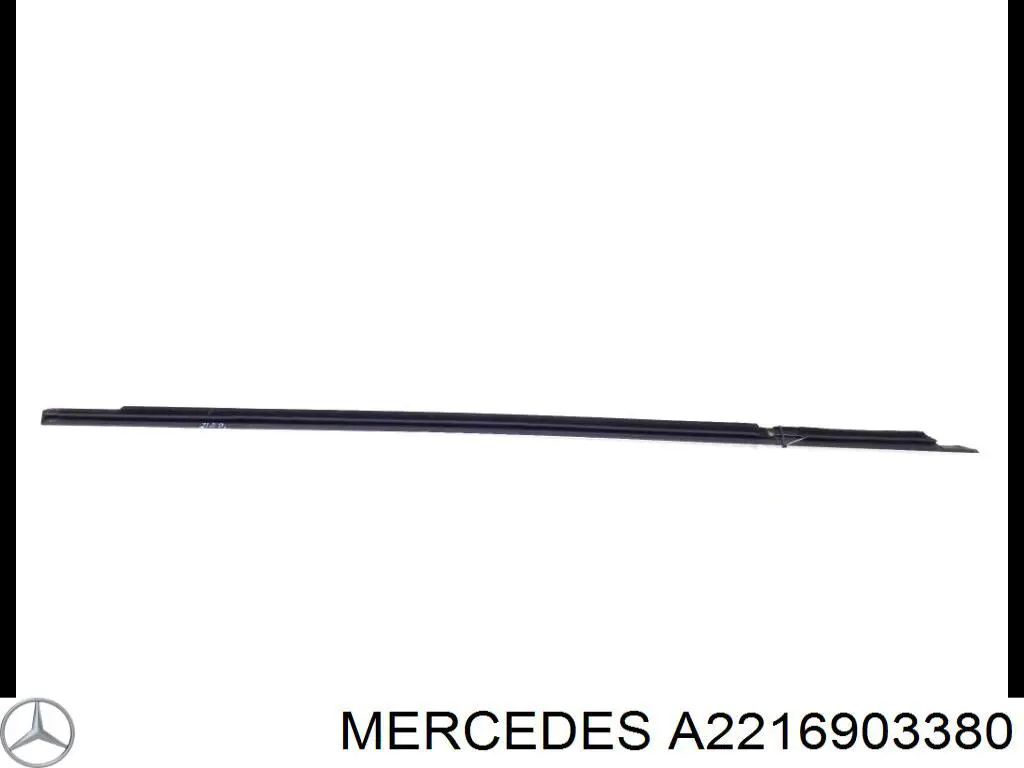 Купити A2216903380 Mercedes Молдинг опускного скла нижній, двері передньої, лівої