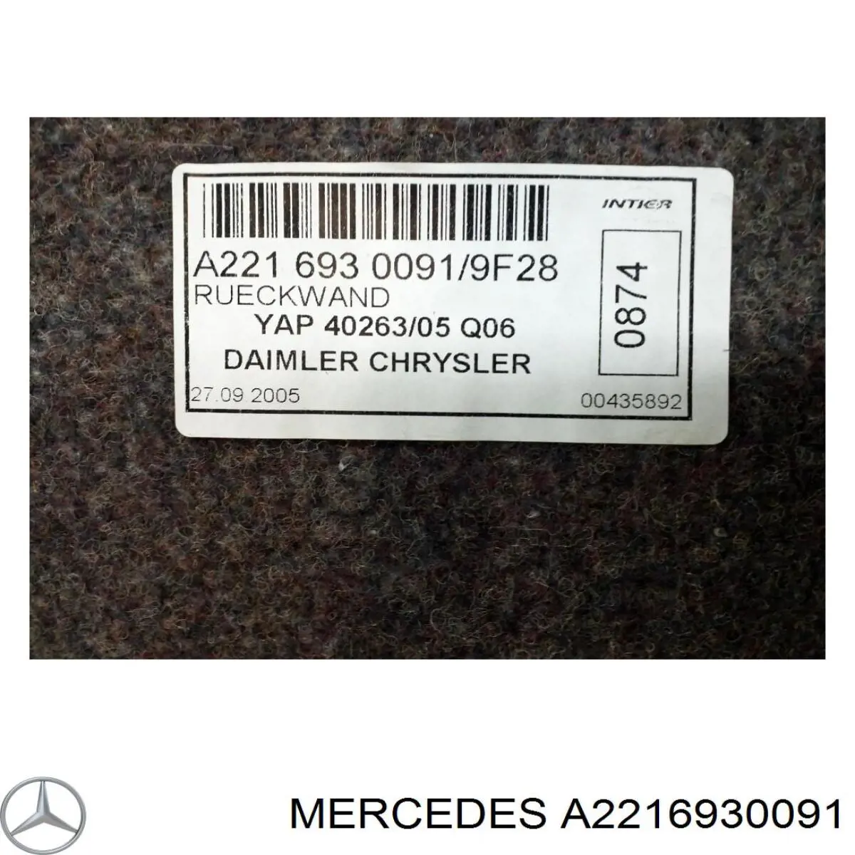  Mercedes A22169300919F28 ціна, від 10.14 USD