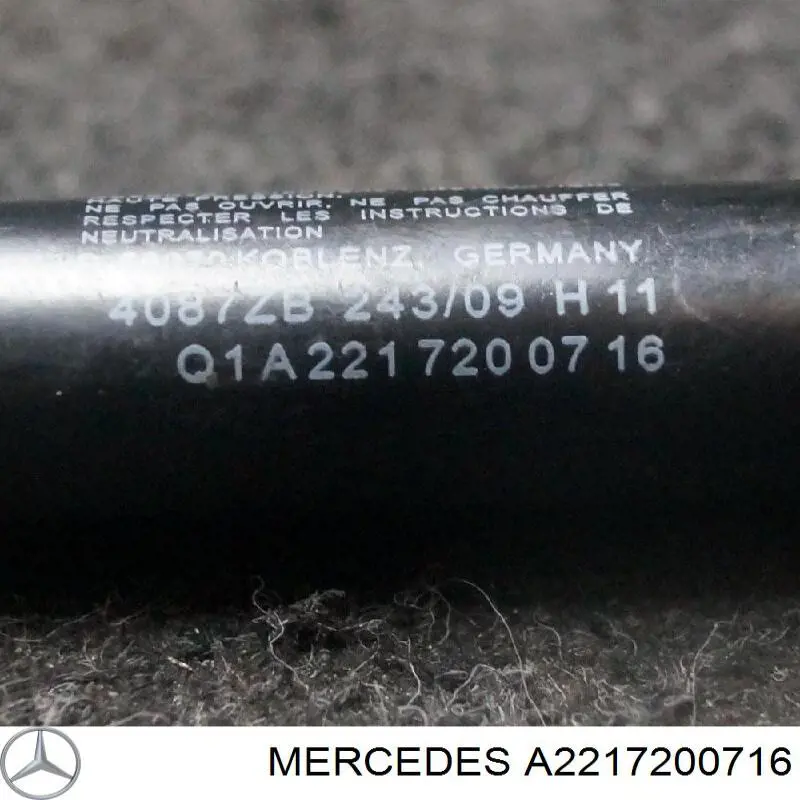 Купити A2217200716 Mercedes Обмежувач відкриття дверей, передній