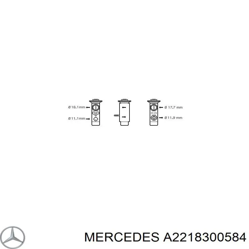 Клапан TRV, кондиціонера Mercedes A2218300584 ціна, від 15.96 USD