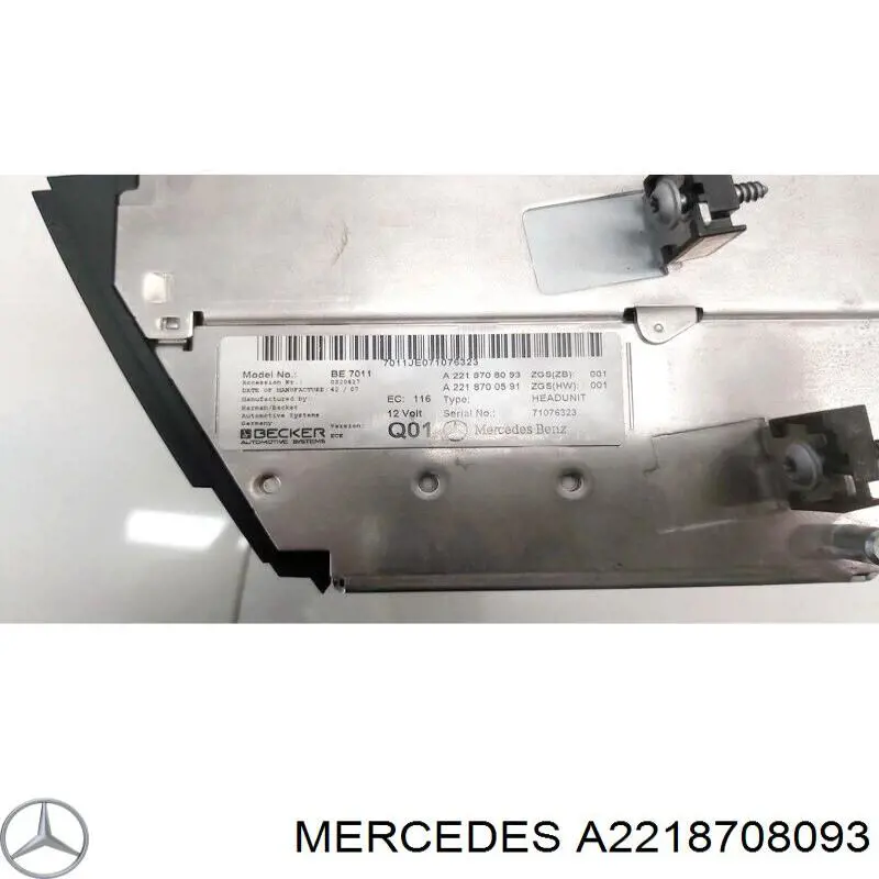 A2218708093 Mercedes Магнітола (радіо AM/FM)