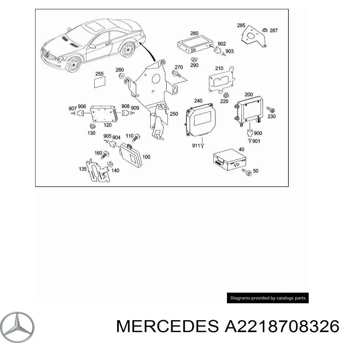  Mercedes A2218708326 ціна, від 63.34 USD