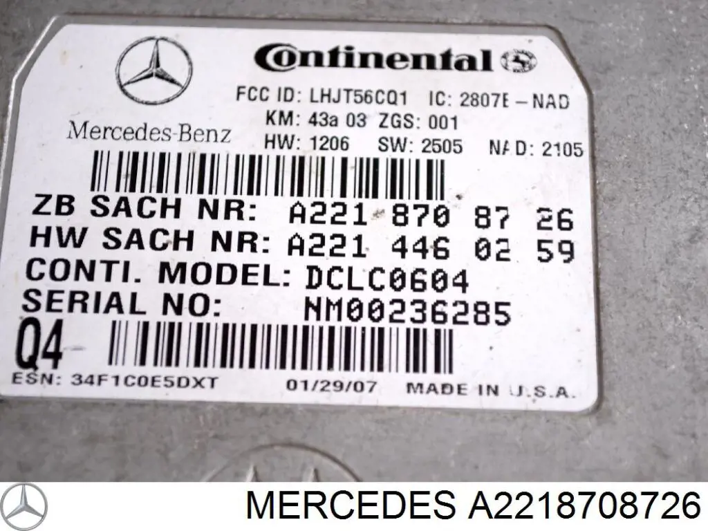  Mercedes A2218708726