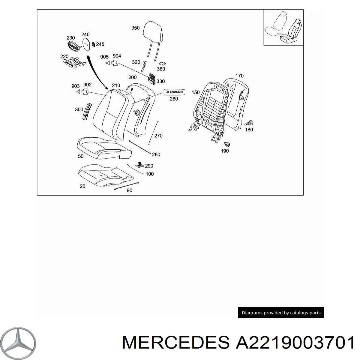 A2219003701 Mercedes 