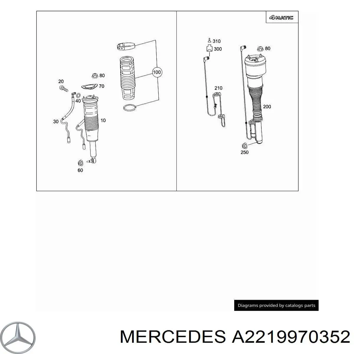  Mercedes A2219970352 ціна, від 32.83 USD