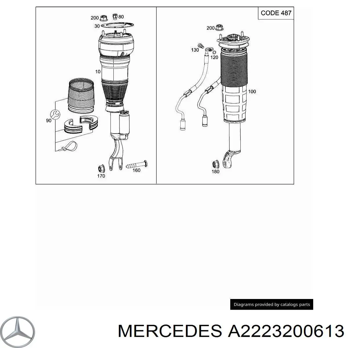  Mercedes A2223200613 ціна, від 912.15 USD