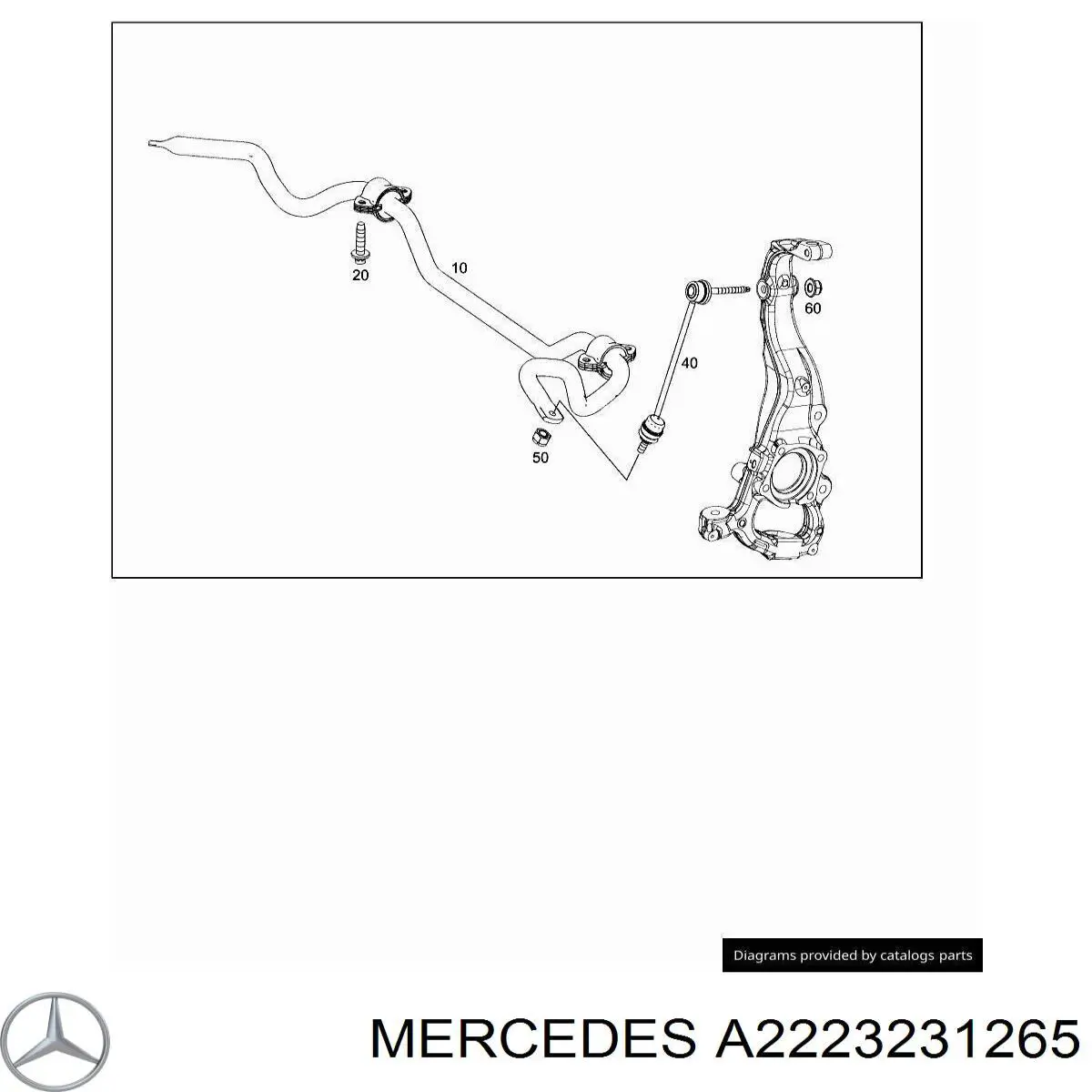 Передній стабілізатор A2223231265 Mercedes
