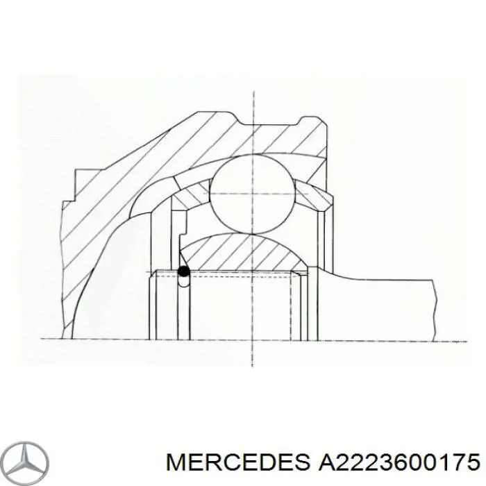 A2223600175 Mercedes Граната зовнішня
