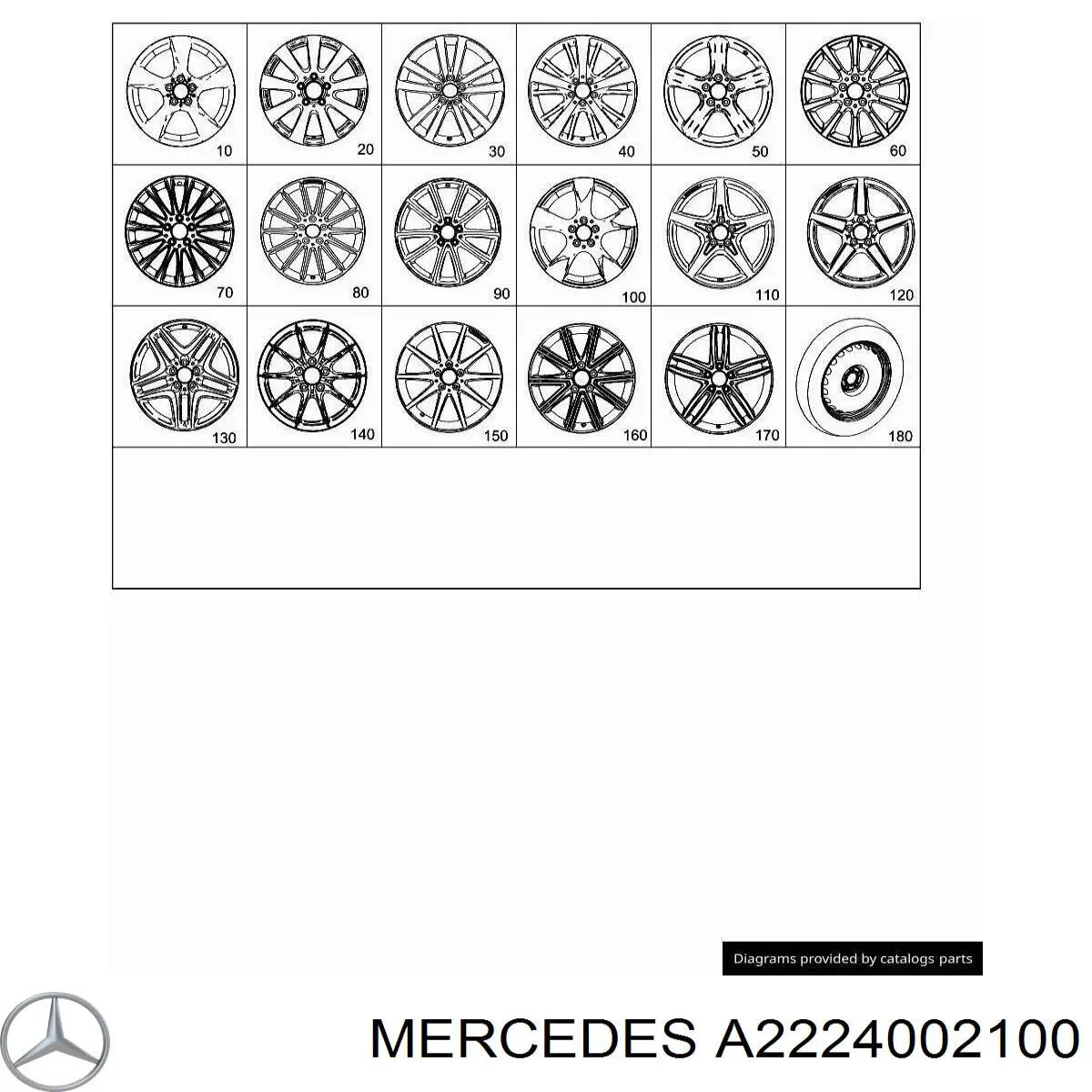 A2224002100 Mercedes Ковпаки на колеса