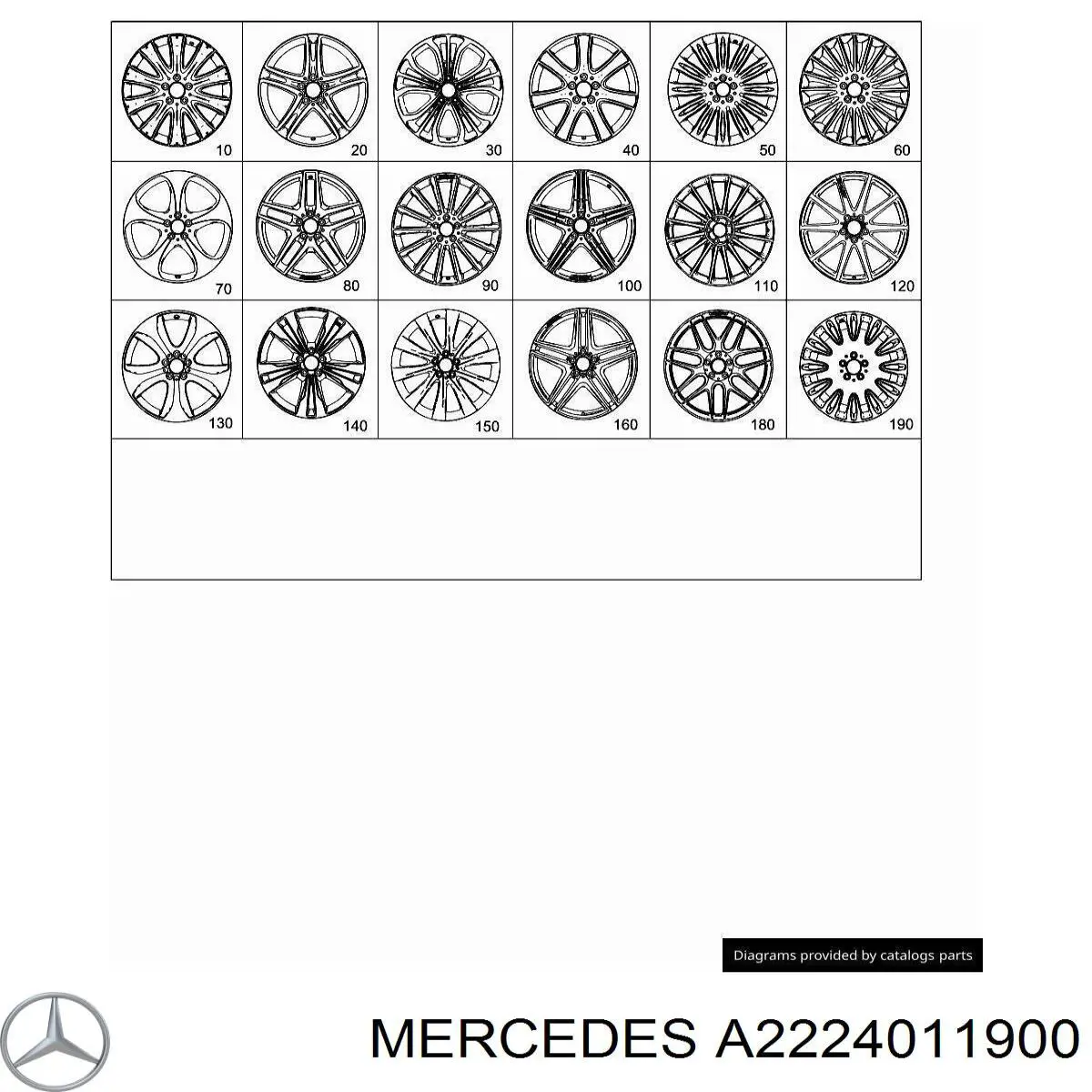 A2224011900 Mercedes Диски колісні литі (легкосплавні, титанові)