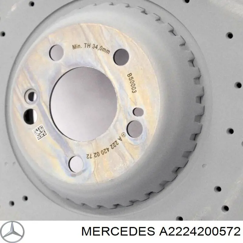 Задні дискові гальма Mercedes A2224200572 ціна, від 253.58 USD