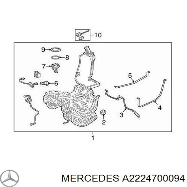 Модуль бензонасоса Mercedes A2224700094 ціна, від 601.93 USD