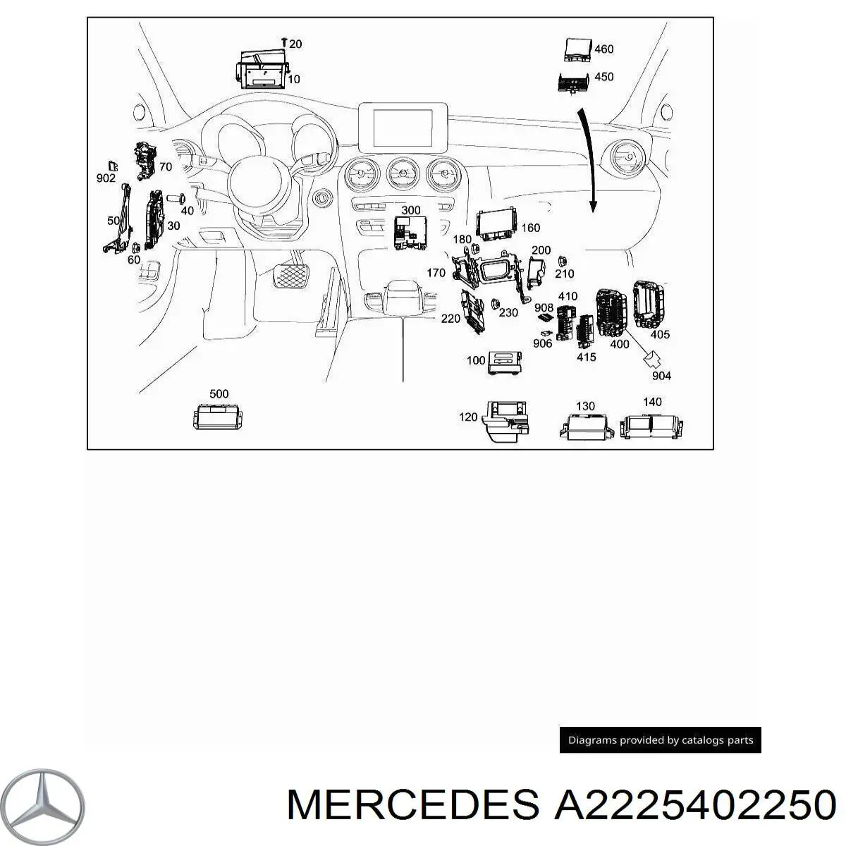 Купити A2225402250 Mercedes 