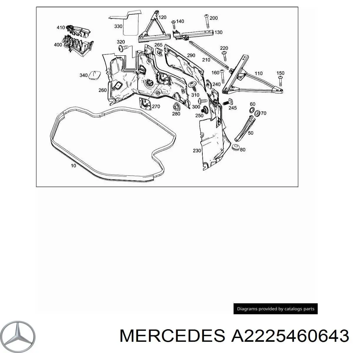  Mercedes A2225460643 ціна, від 25.34 USD