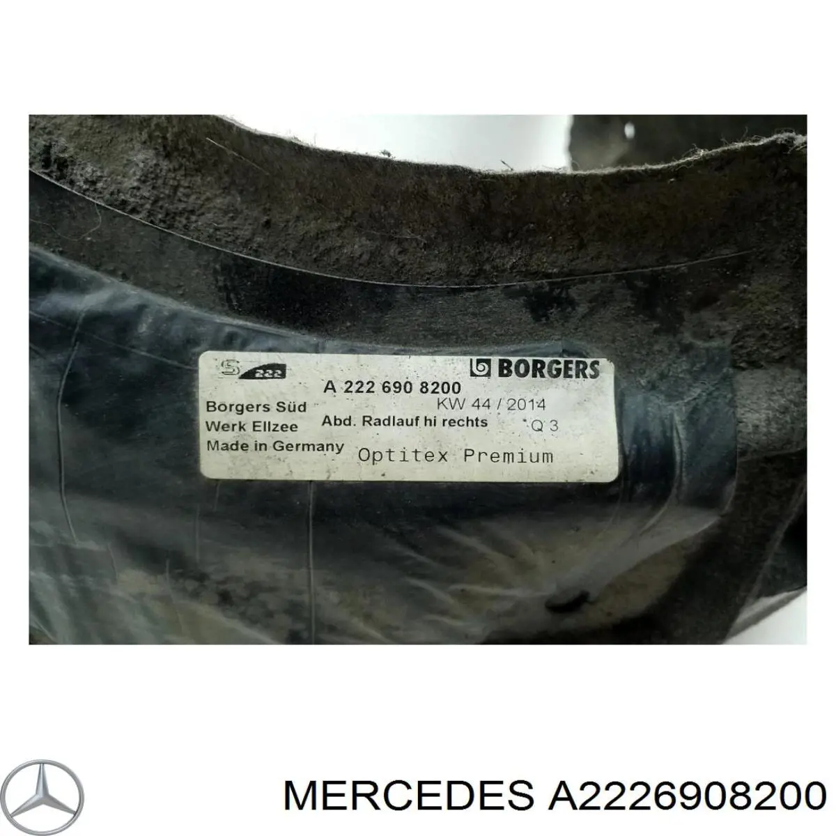 Купити A2226908200 Mercedes Підкрилок заднього крила, правий