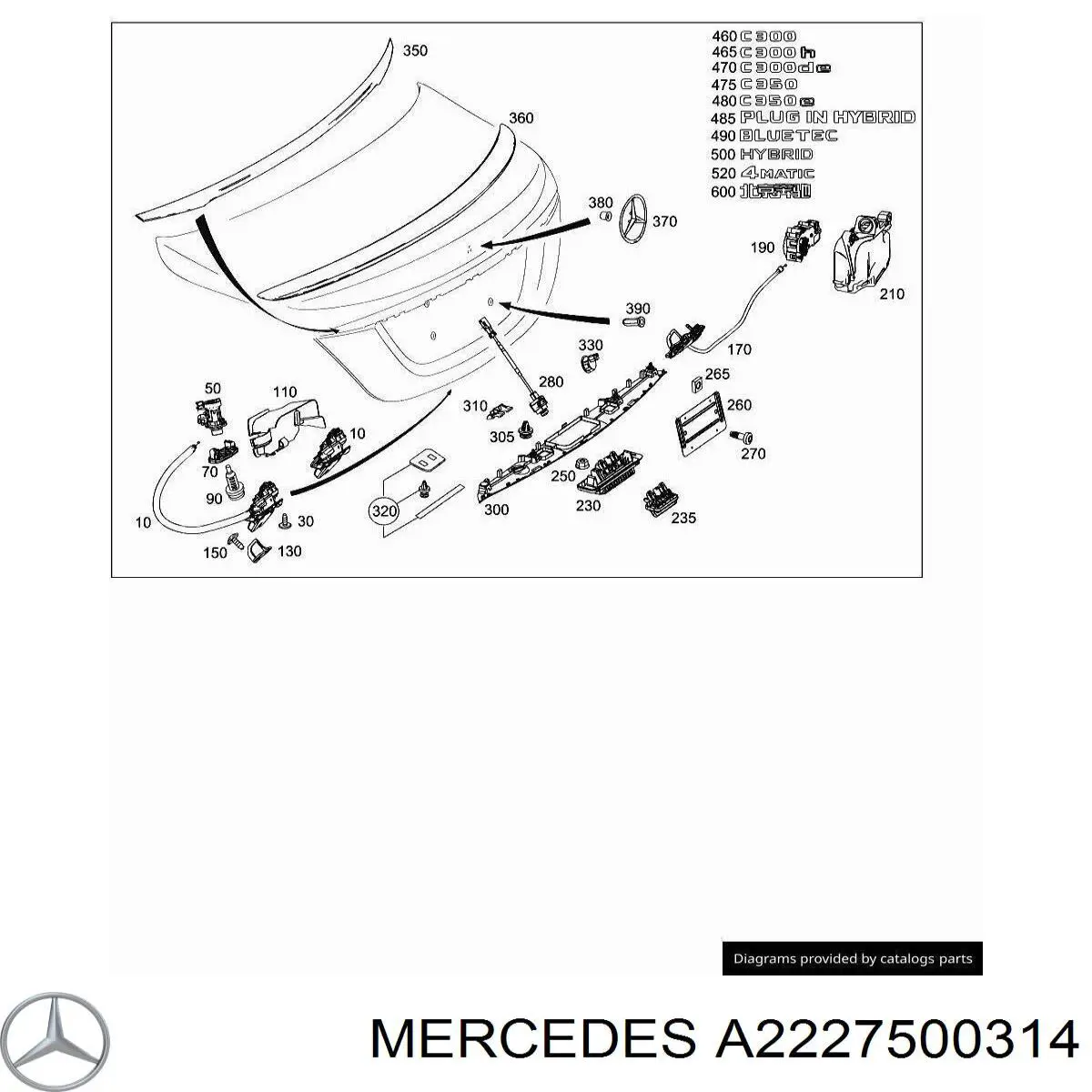  Mercedes A2227500314 ціна, від 6.35 USD