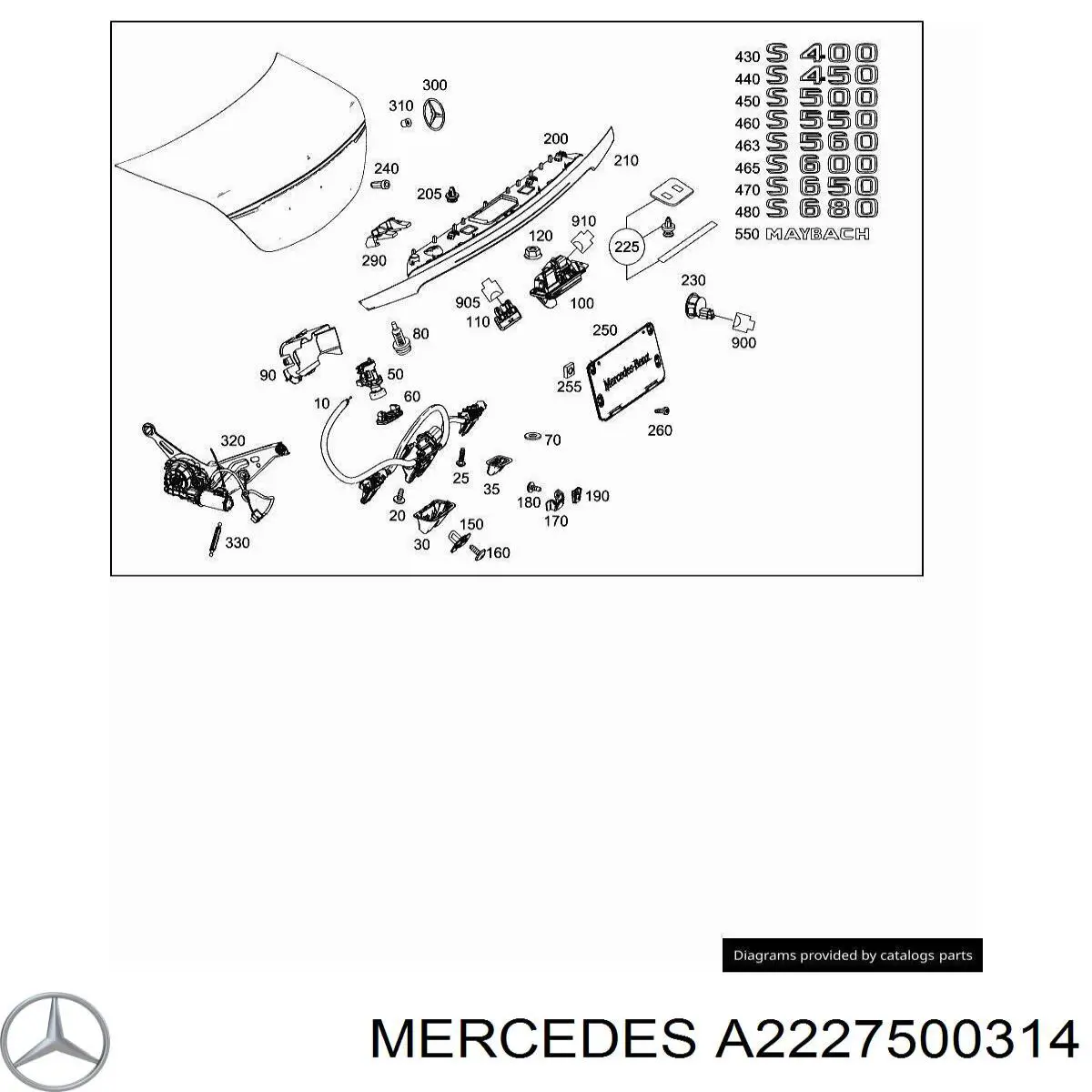 Купити A2227500314 Mercedes 