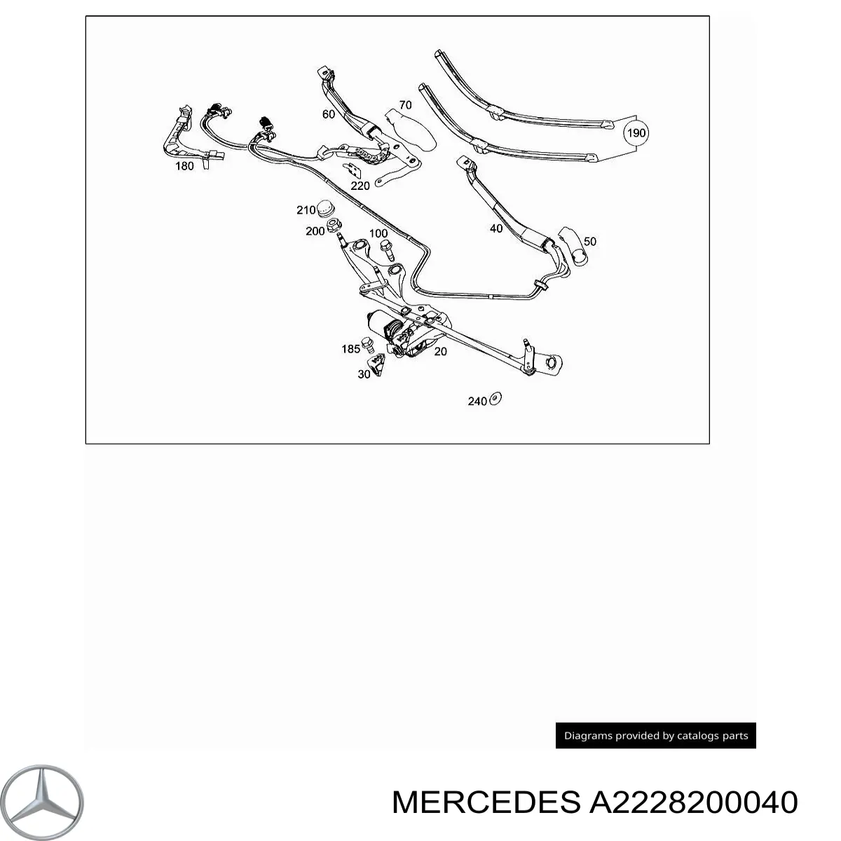 A2228200040 Mercedes Трапеція склоочисника