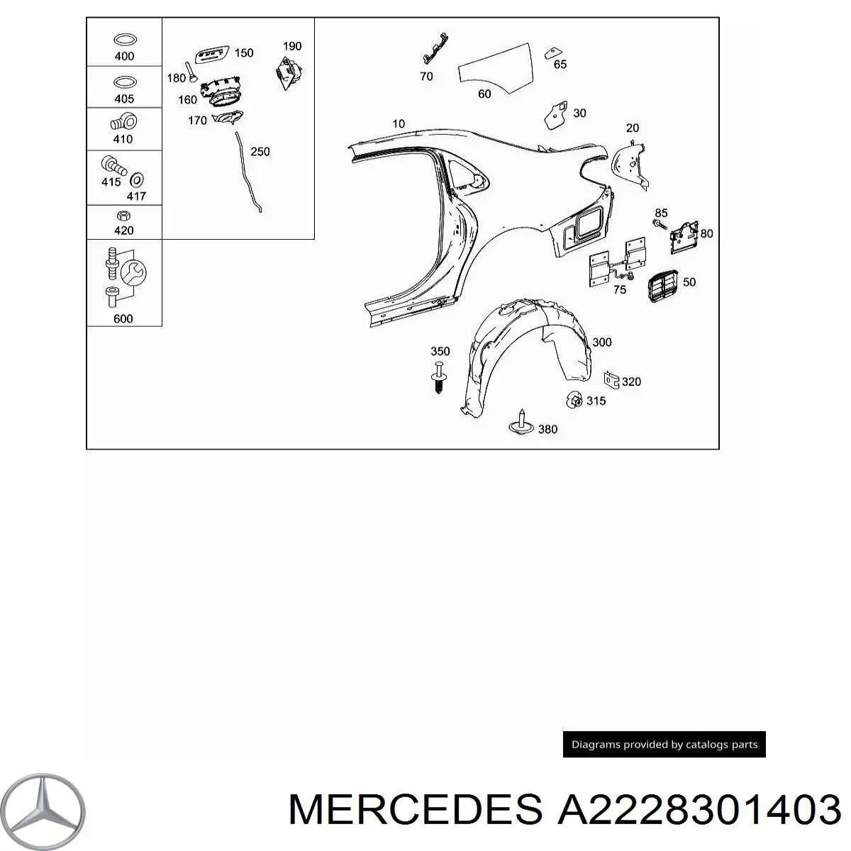  Mercedes A2228301403 ціна, від 31.67 USD