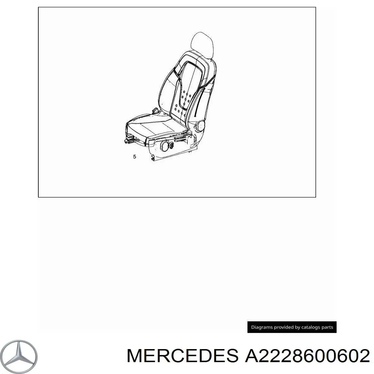 Подушка Айрбег спинки сидіння лівого Mercedes A2228600602 ціна, від 165.39 USD