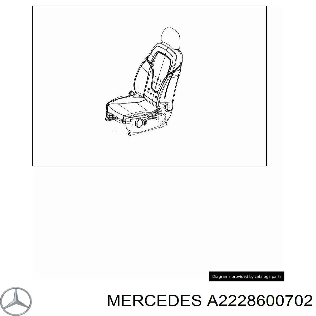 A2228600702 Mercedes Подушка Айрбег спинки сидіння правого
