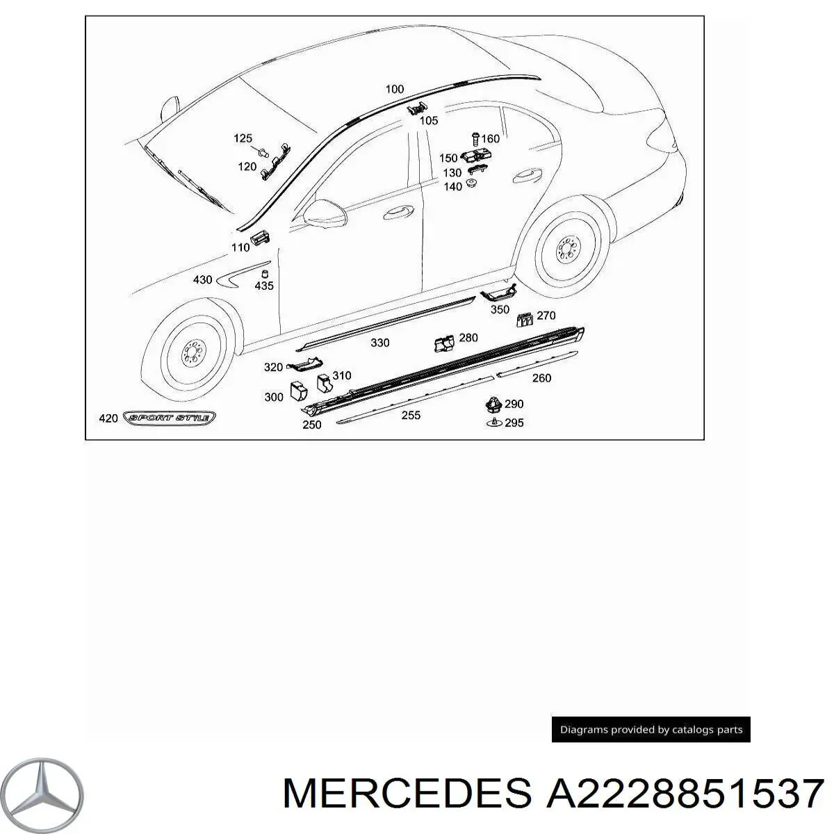  Mercedes A2228851537 ціна, від 62.92 USD