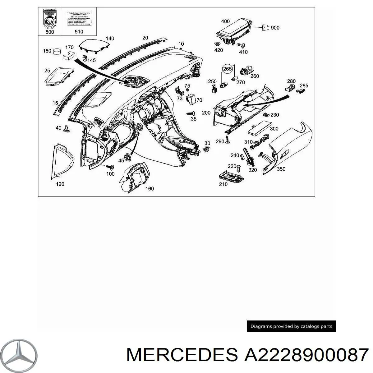  Mercedes A2228900087 ціна, від 12.67 USD