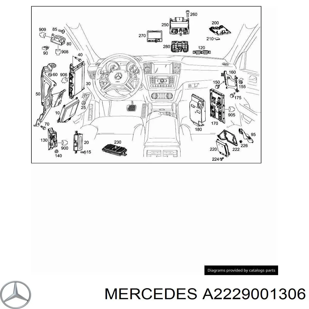 Механізм управління КПП Mercedes A2229001306 ціна, від 42.64 USD