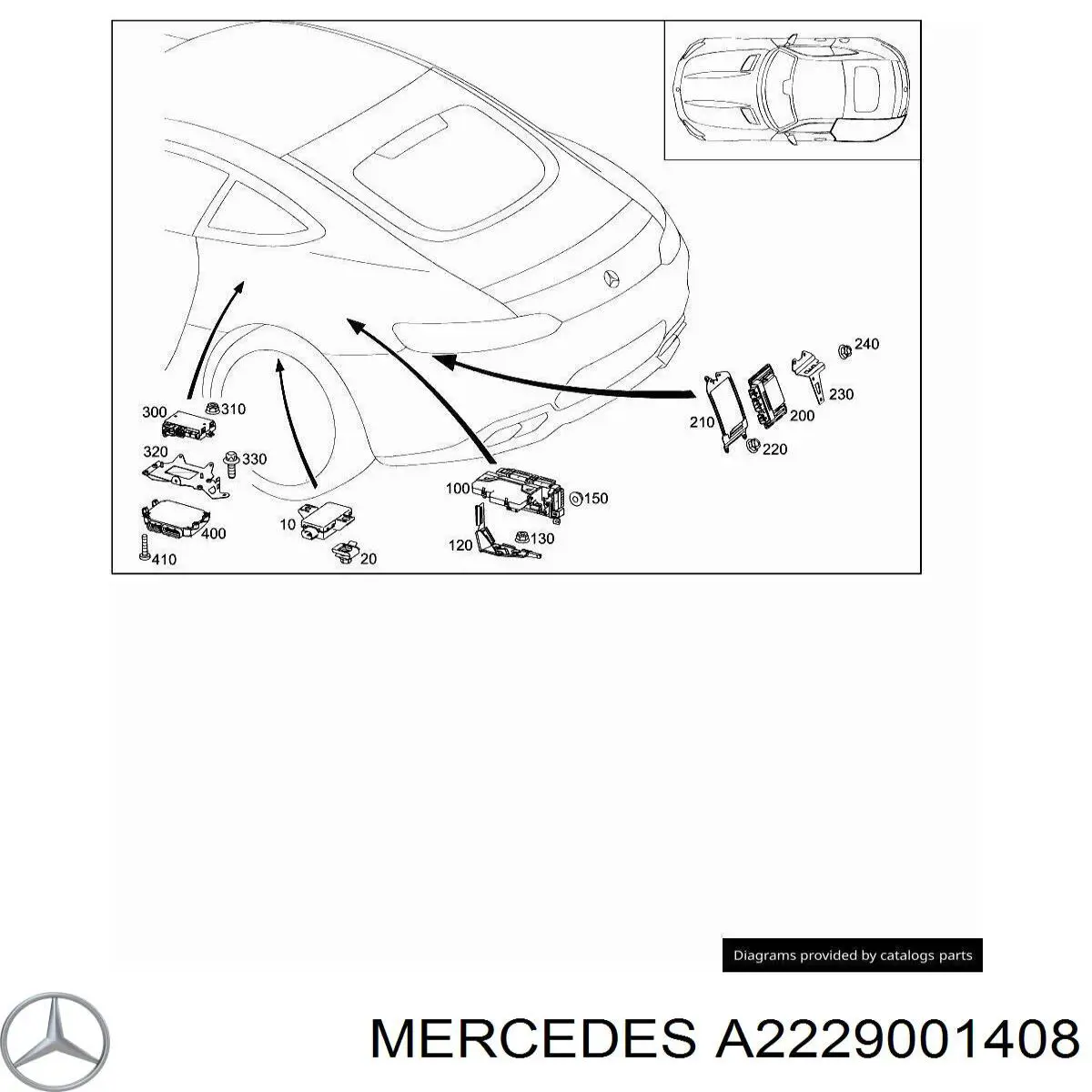 Купити A2229001408 Mercedes Блок керування мультимедійний