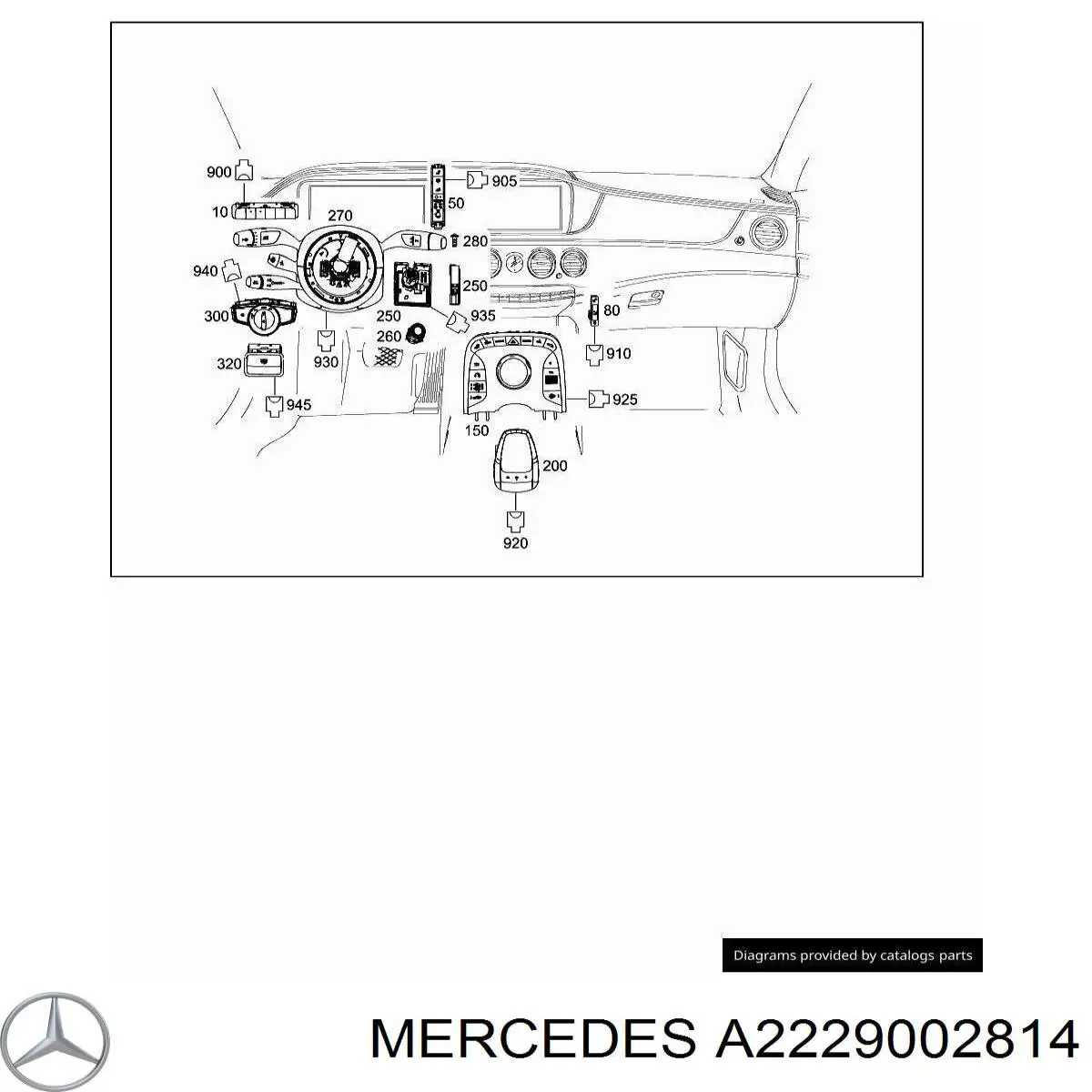 A2229002814 Mercedes Перемикач підрульовий