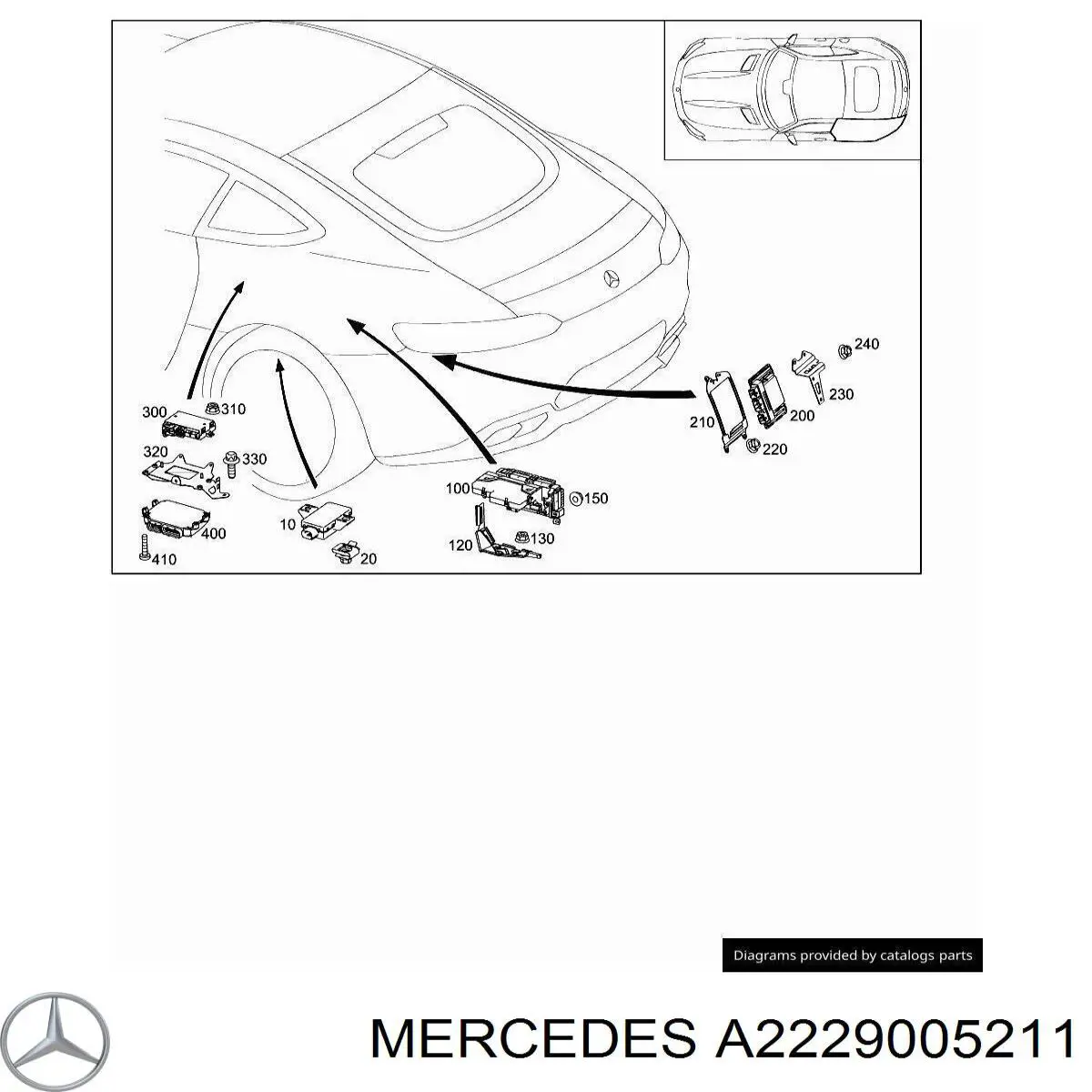  Mercedes A2229005211 ціна, від 148.96 USD