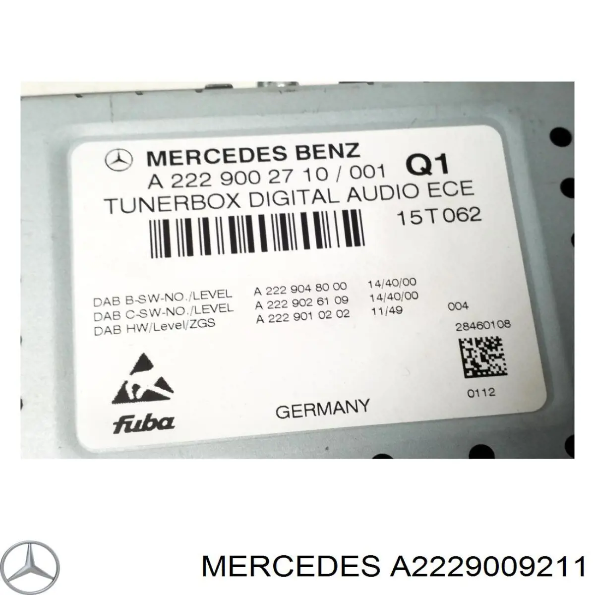  Mercedes A2229009211 ціна, від 113.51 USD
