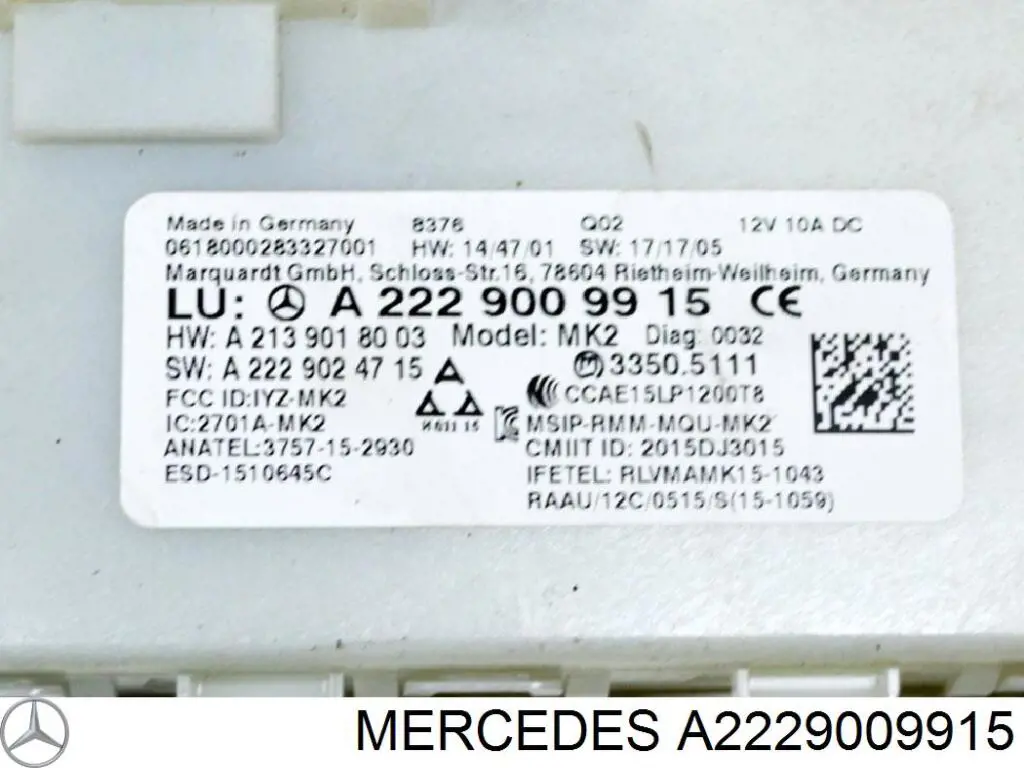  Mercedes A2229009915 ціна, від 57.01 USD