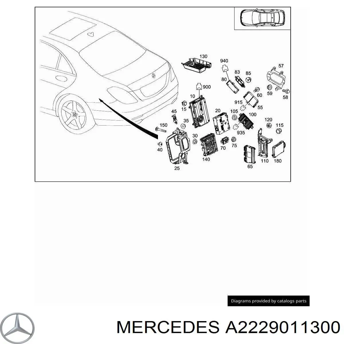  Mercedes A2229011300 ціна, від 101.58 USD