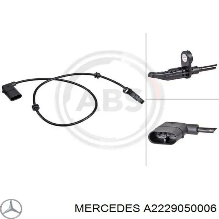 A2229050006 Mercedes Датчик АБС (ABS) задній правий