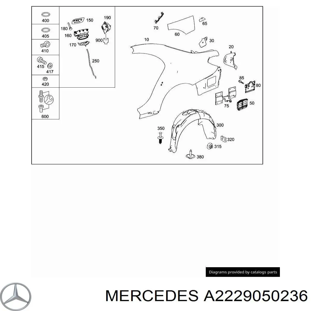  Mercedes A2229050236 ціна, від 31.67 USD