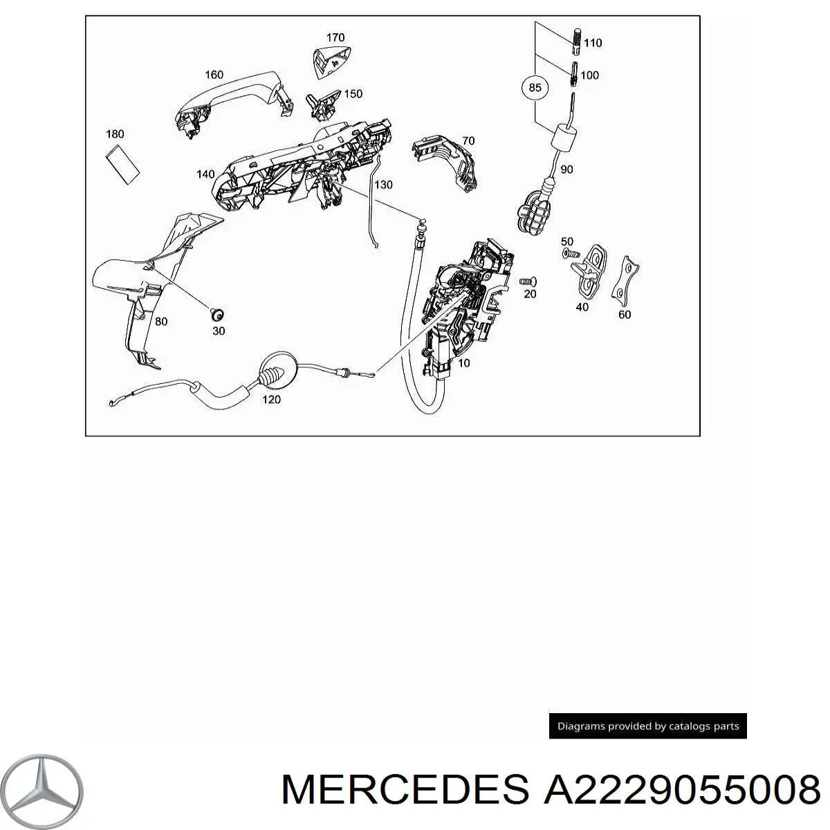 Купити A2229055008 Mercedes Брелок керування сигналізацією
