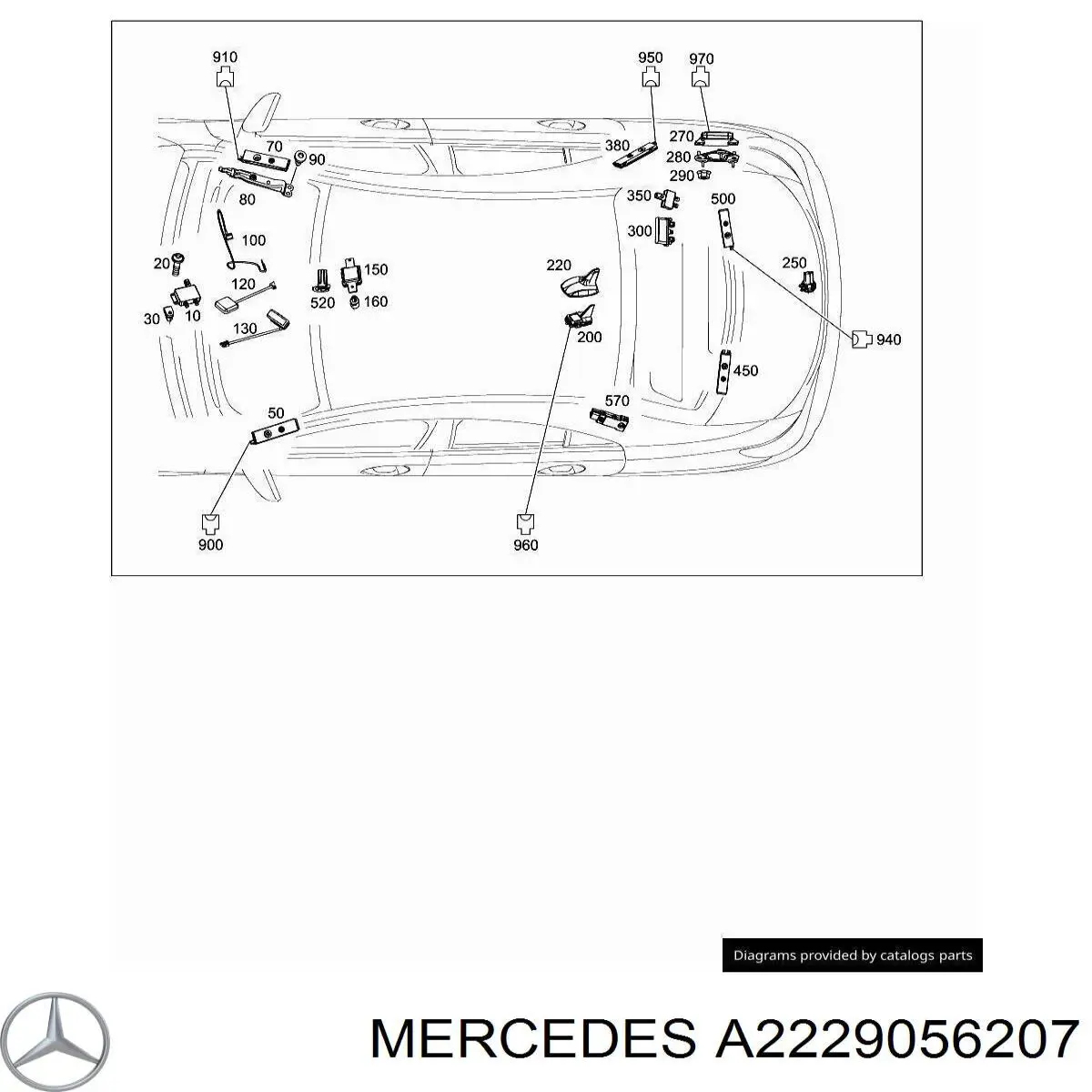 Антена Mercedes A2229056207 ціна, від 55.43 USD