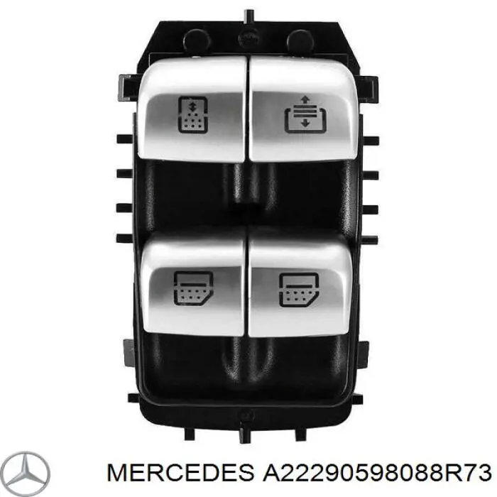 A2229059808 Mercedes Кнопка підйомника заднього правого скла