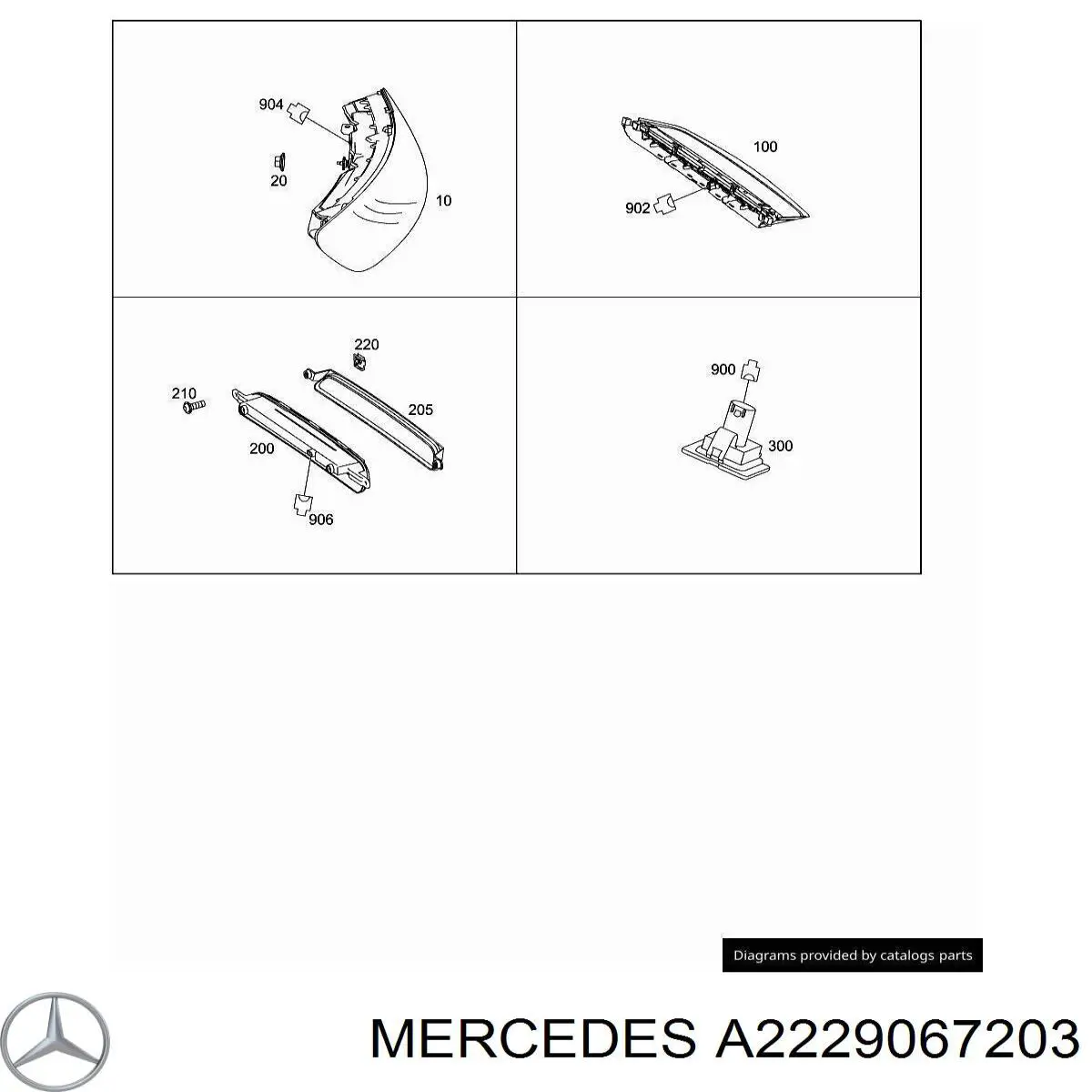Стоп-сигнал Mercedes A2229067203 ціна, від 95.02 USD