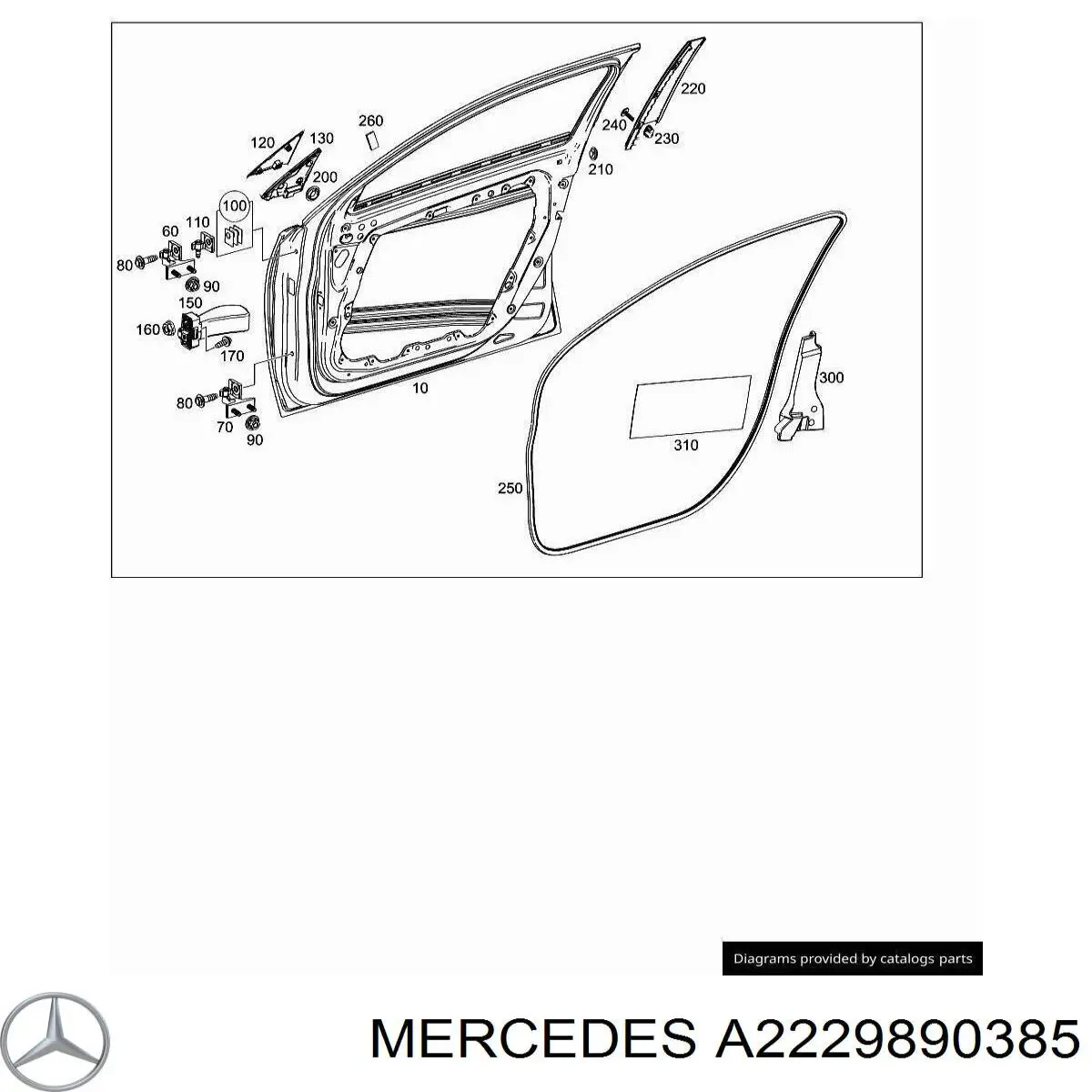  Mercedes A2229890385 ціна, від 19.79 USD
