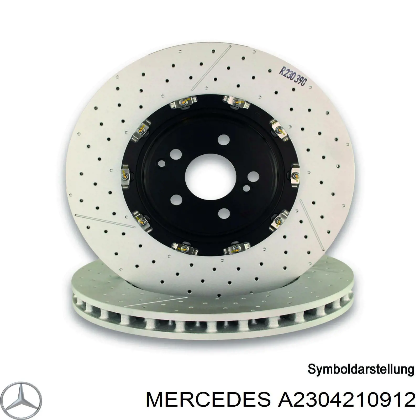 Диск переднього гальма Mercedes A2304210912 ціна, від 448.29 USD