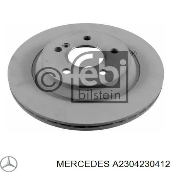 Купити A2304230412 Mercedes Диск заднього гальма
