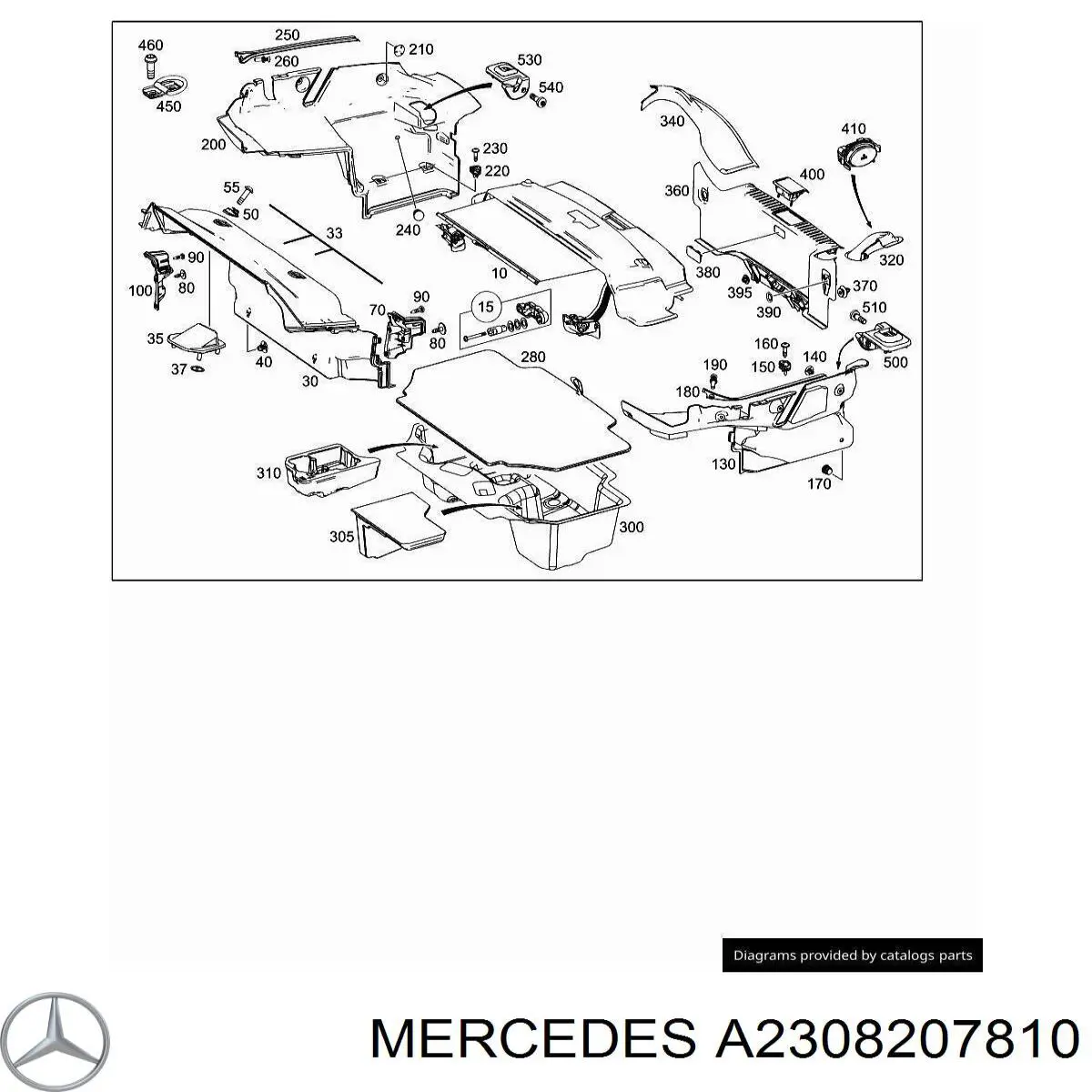  Mercedes A2308207810 ціна, від 22.86 USD