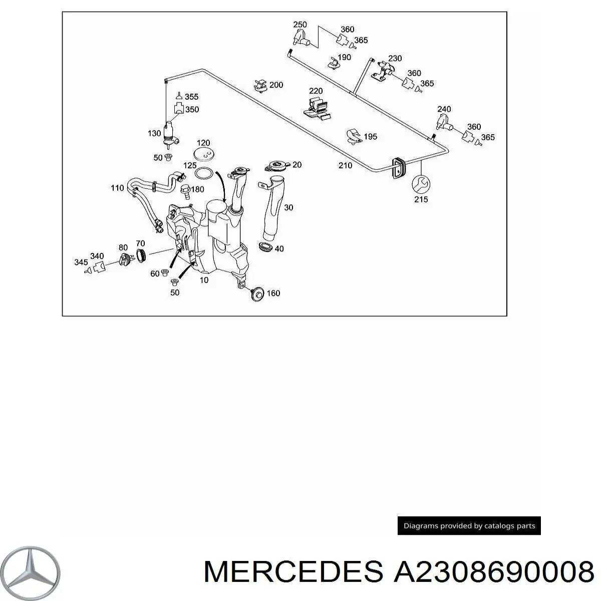 A2518350139 Mercedes Кришка бачка омивача
